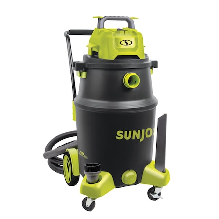 Sun Joe 12-Gal 1200W 6.5 Pk HP Wet/Dry Shop Vac, HEPA Filtration, Wheeled w/Attachments SWD16000
